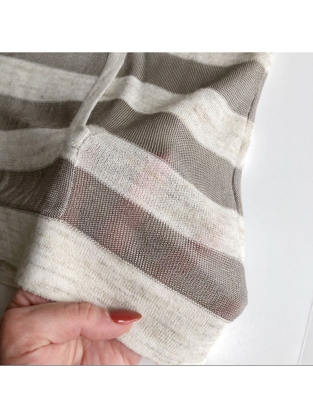 Chico’s Hooded Stripe Top - Picture 4 of 7